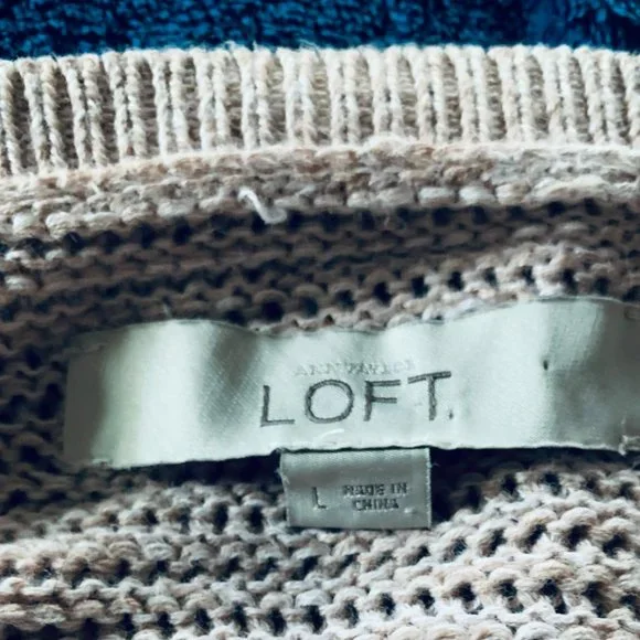 Loft Blush Knit Cotton Sweater - Picture 5 of 9